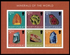 Montserrat 2013 - Minerals - Sheet of 6 IMPERF Stamps - Scott #1301 - MNH