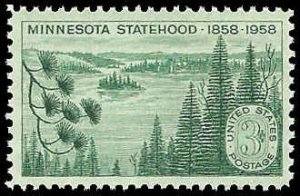 PCBstamps   US #1106 3c Minnesota Statehood, MNH, (2)