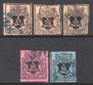 GERMANY HANOVER 3(3), 3a, 5 COLLECTION LOT $280 SCV BLUE CDS