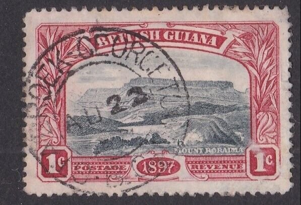 BT GUIANA 1897 1c Mt Roraima - rare STABROEK - GEORGETOWN cds...............Y572 