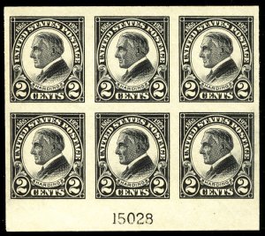 MALACK 611 XF OG NH, post office fresh,  Lovely plate block! pb2174