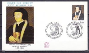 France, Scott cat. 2285. woman with Dog Painting issue. First day cover.