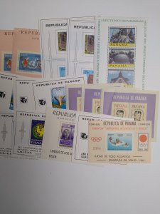 selection Panama 1964-76 MNH souvenir sheets light duplication PT: CV $139