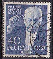Germany Berlin 9N111 1954 Strauss Cpl Used pencil marks