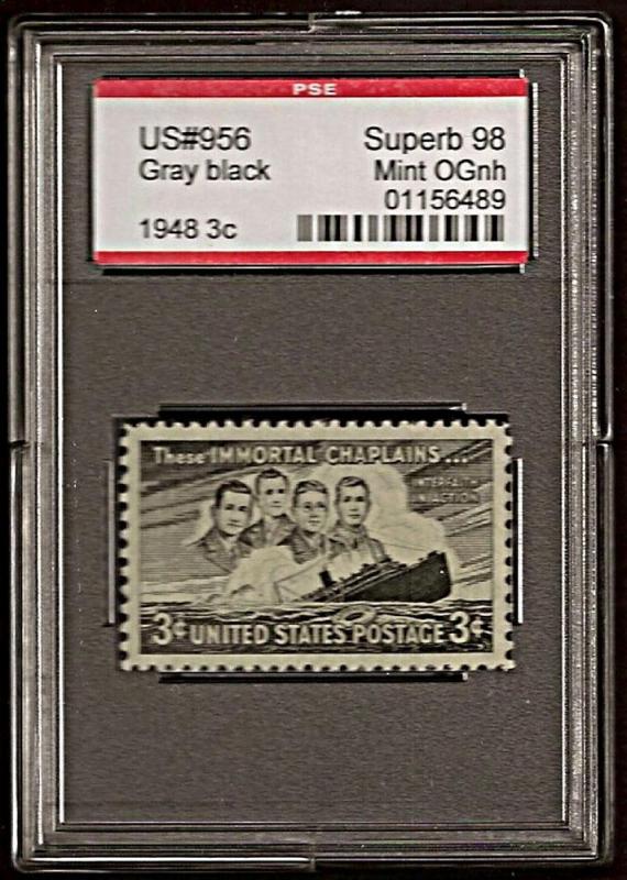 * #956 - Four Chaplains * PSE Graded Superb 98 MNH