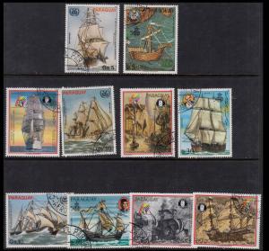 PARAGUAY - SELECTED STAMPS OF SHIPS - 10V - USED