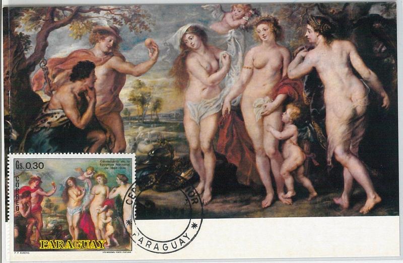 62760 - PARAGUAY - POSTAL HISTORY: MAXIMUM CARD 1971 - ART: RUBENS