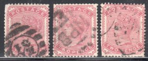 Great Brittain #81 Used  -- WMK#30 ---3 stamps --   C$300,00 -  Special cancel
