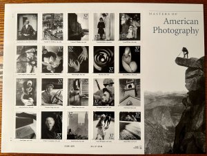 US # 3649 American Photography Pane of 20 37c 2002 CV $22.50 Mint NH