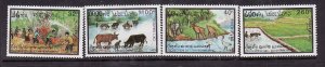 Laos-Sc#1139-42- id6-unused NH set-Environmental Protection-1993-