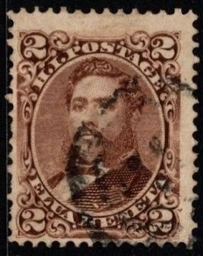 1875 US Hawaii Scott #- 35 2 Cents King David Kalakaua Used