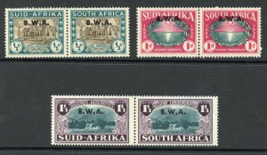 South West Africa 1939 Huguenots set SG111/13 VFM/UM cat 65 pounds