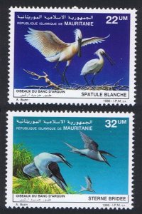 Mauritania Birds Spoonbill Terns 2v 1986 MNH SC#616-617 SG#875-876 MI#901-902