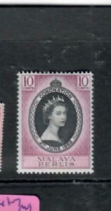 MALAYA  PERLIS   (PP1606B)  QEII  CORONATION  SG 28   MOG