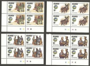 1989 Uganda Scouts 75th All Africa Jamboree pl blocks