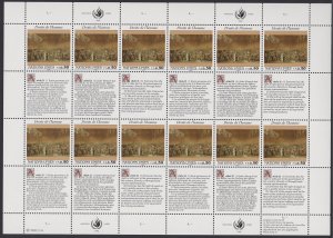 224-25 United nations Geneva 1992 Human Rights Sheets MNH