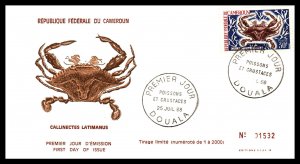 Cameroun 476-485 Marine Life Set of Ten U/A FDC