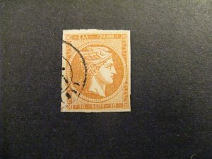 Greece #46a used yellow paper a23.4 9249 9250