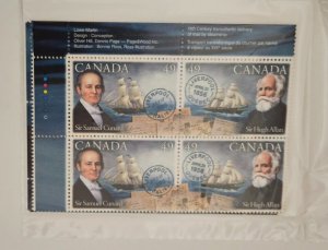 Canada 2004 Pioneers of Transatlantic Mail #2042a Set of Corner Inscription Bloc