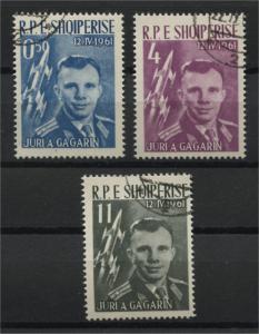 ALBANIA  WOSTOCK  1ST SOVIET SPACE FLIGHT 1962  U SET