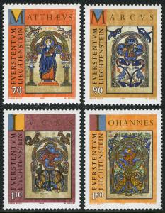 Liechtenstein 1092-1095,MI 1141-44,MNH.Christmas.Symbols of the Evangelists,1996