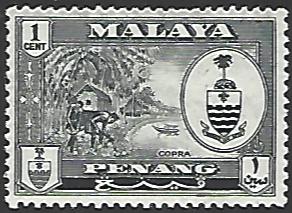 Malaya Penang #56 Mint Hinged Single Stamp