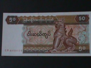 ​BURMA-1976-CENTRAL BANK-$50 KYATS .UNCIR-VF-HARD TO FIND WE SHIP TO WORLDWIDE