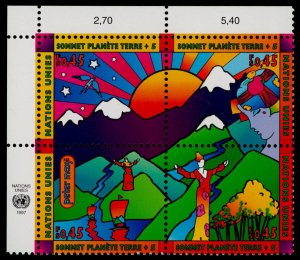 United Nations - Geneva 305a TL Block MNH Earth Summit, Mountains