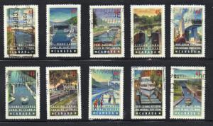 Canada Sc 1725-34 1998 Canals stamp set used