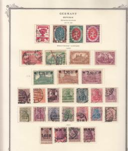 Germany - 1919/1923 Inflation stamp collection on Scott pages