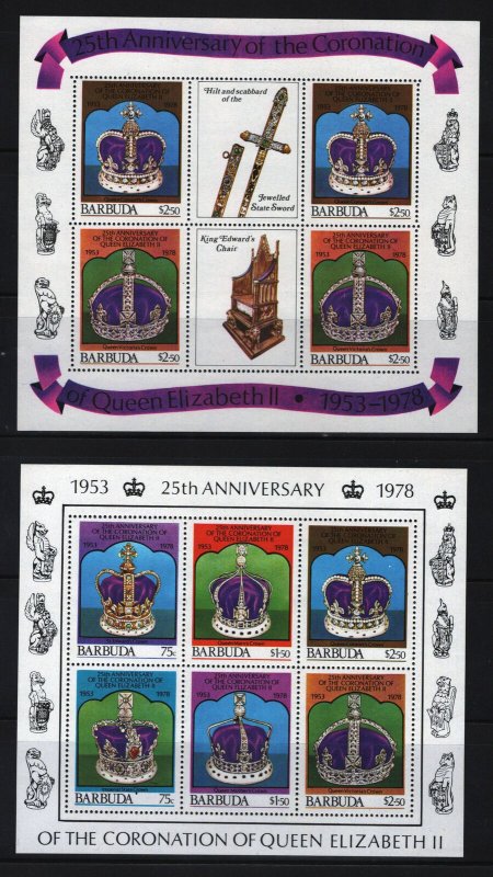 ZAYIX Barbuda 345-348 MNH 25th Anniv. Queen Elizabeth II Coronation 070922SM64 