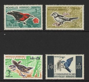 New Hebrides 1963 Birds Top values 1f M/M rest U/M Cat 62 pounds