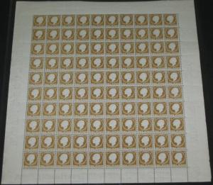 ICELAND #87 3aur Sigurdsson, Complete sheet of 100 NH, Facit $1,600.00