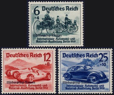 Scott #B141-3 Automobile overprints MNH