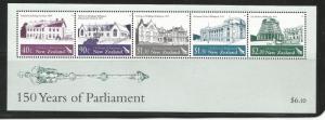 NEW ZEALAND 1925a (1921-1925), MNH, SOUVENIR SHEET OF 5 STAMPS, 150 YEARS OF ...