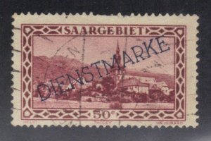 SAAR SCOTT# O22B USED 50C,  OVERPRINT, 1927-34
