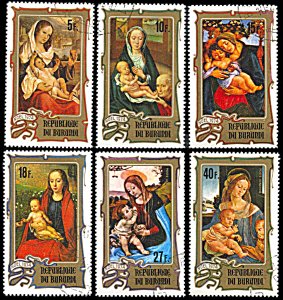 Burundi 474-476,C213-C215, CTO, Christmas 1974 Paintings