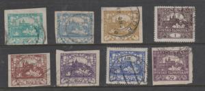 Czechoslovakia Scott# 4,5,6,8,10,20,30,41 Perf 13.75 used  singles