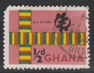 Ghana 95 Kente Cloth and Gye Nyame Symbol 1961