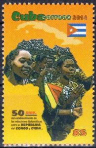 Cuba Sc# 5524  DIPLOMACY WITH CONGO  2014  MNH mint