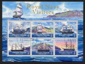 PITCAIRN Is SGMS795 2009 Royal Navy Visitors M/S FDC CDS