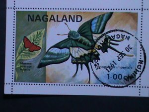 ​NAGALAND-1971-THE BIRTH OF LOVELY BUTTERFLY CTO S/S VF-OG FANCY CANCEL