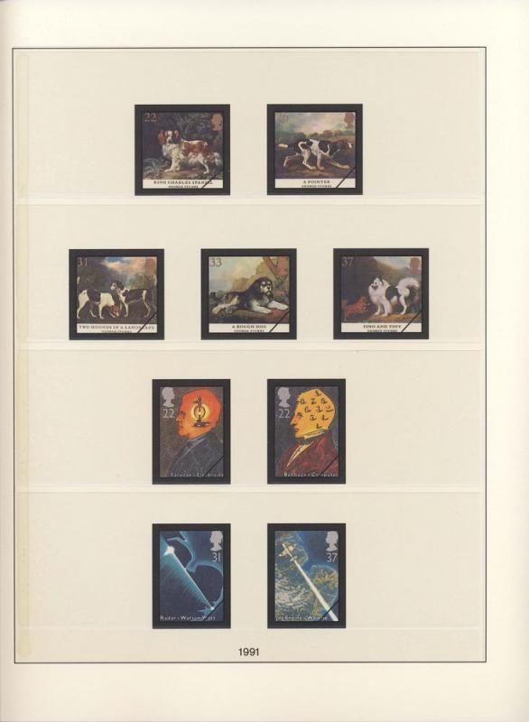 Great Britain UK 1991 Lindner Stamp Album Supplement Pages