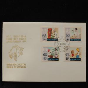 ZS-AC730 RHODESIA - Upu, 1974 Upu Centenary Fdc Cover