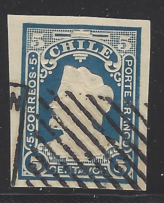 Chile H&G # B14, cut square pse postal stationery envelope, issued 1900