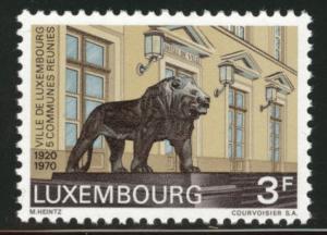 Luxembourg Scott 493 MNH** 1970  Lion stamp