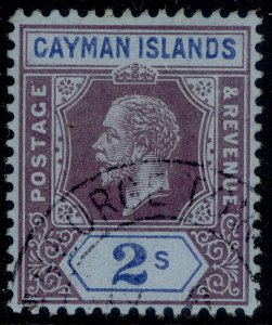 CAYMAN ISLANDS GV SG49, 2s purple & bright blue/blue, VERY FINE USED. Cat £70.