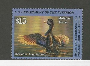 United States Postage Stamp, #RW67 Mint NH Duck Hunting, 2000, JFZ