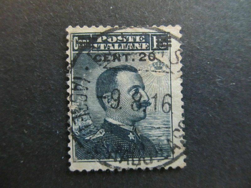 A4P26F43 Libia 1916 20c on 15c usato