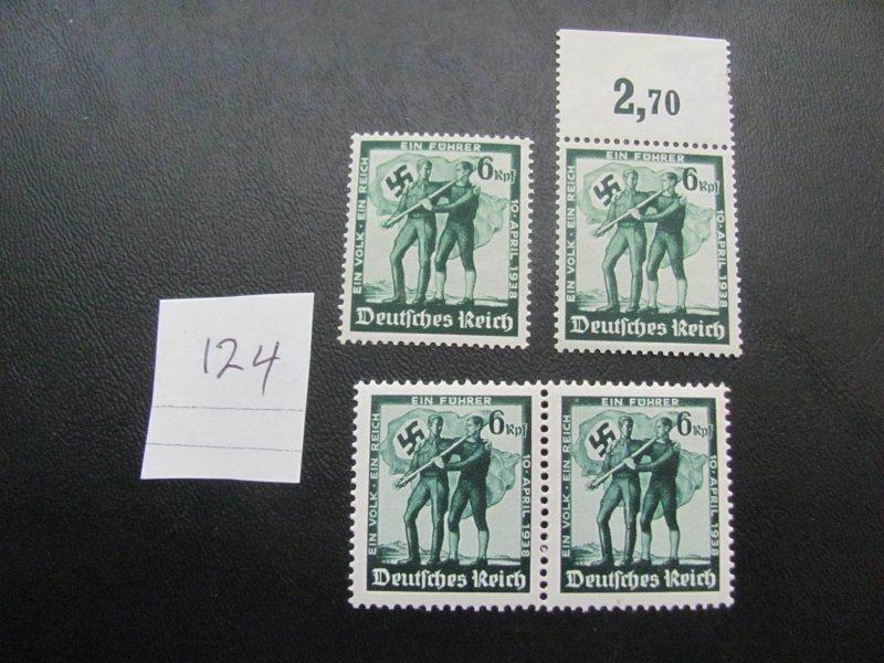GERMANY 1939 MNH  SETS TWICE XF   (124)
